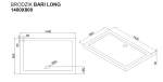 Poznaj dokładne wymiary brodzika prysznicowego BARI LONG