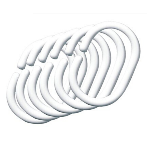 Komplet lekkich i wytrzymałych kółek, dzięki którym zasłonka prysznicowa będzie estetycznie wyglądać