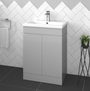 TRENT szafka łazienkowa 60 cm szary połysk