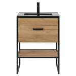 Sprawdź jak wygląda szafka podumywalkowa w połączeniu z matową umywalką