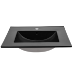 Czarna matowa umywalka zapewnia zwykle oryginalną dekorację w łazience