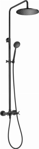 Kompletny zestaw natryskowy do kabiny pryszincowej TEMISTO o wykończeniu czarny mat