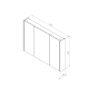 Na rysunku zobaczysz dokładne wymiary szafki lustrzanej