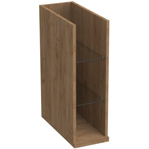 Szafka pod blat łazienkowy z otwartymi półkami do eksponowania ozdób