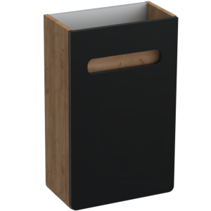 LUPO szafka wisząca podumywalkowa lakierowana 40 cm czarny mat/dąb craft złoty