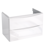 Biała szafka bez blatu pod umywalkę meblową o szerokości 80 cm