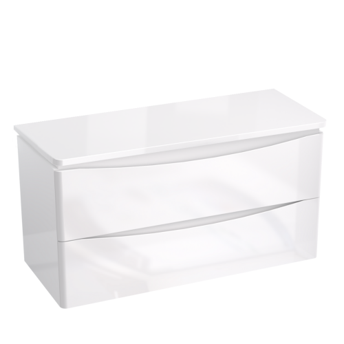 Szersza szafka podumywalkowa w komplecie z blatem do łazienki