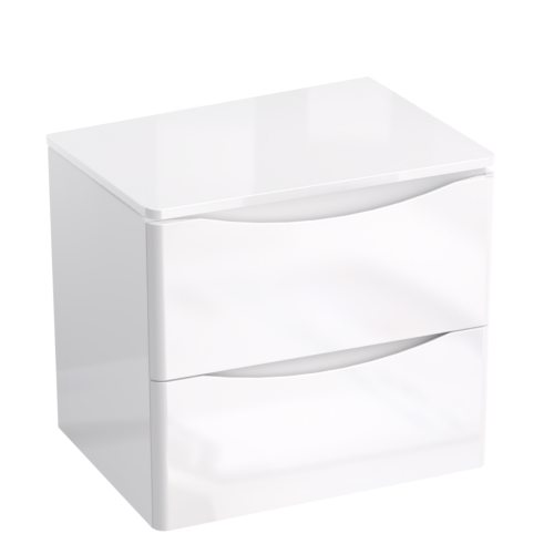 Zestaw meblowy składający się z wiszącej szafki i blatu pod umywalkę