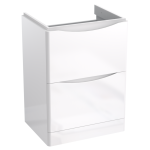 Biała szafka podumywalkowa AUSTIN wyposażona w dwie szuflady z cichym domykiem