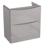 Trochę szersza szafka łazienkowa pod umywalkę o modnym odcieniu frontów