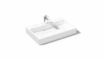 Jednootworowa umywalka konglomeratowa w kolorze śnieżnobiałym