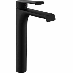 Bateria do umywalki nablatowej wysoka czarna Hass Black