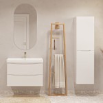 W kolekcji mebli łazienkowych AUSTIN znajduje się szafka podumywalkowa, blat i słupek łazienkowy
