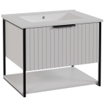 Połączenie metalowych elementów z ryflowanym frontem