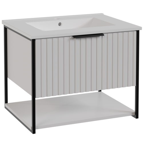 Połączenie metalowych elementów z ryflowanym frontem