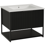 Połączenie metalowych elementów z ryflowanym frontem