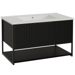 Połączenie metalowych elementów z ryflowanym frontem