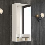 Szafka lustrzana o szerokości 50 cm biały połysk.