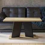 Stolik kawy Mozairo dąb artisan / czarny mat