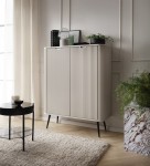 MILO Komoda Wysoka 103cm Kaszmir Czarne Nóżki