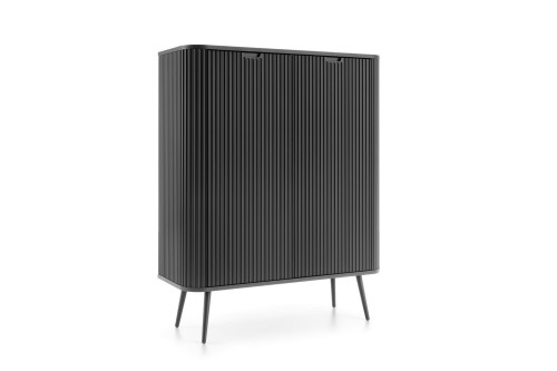 MILO Komoda Wysoka 103cm Czarna Czarne Nóżki (4).jpg