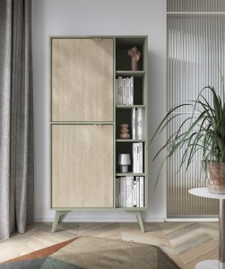 KORA Regał 80cm Eukaliptus/Jodełka Scandi