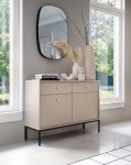 LUMI Komoda 103cm Beż, Czarny Stelaż.jpg