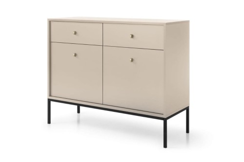 LUMI Komoda 103cm Beż, Czarny Stelaż (2).jpg