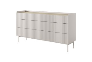ZORA Komoda 6S 153cm Beż/Dąb Scandi 