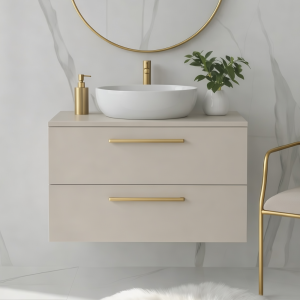 Szafka łazienkowa z blatem ONE 60 cm kaszmir 2 szuflady