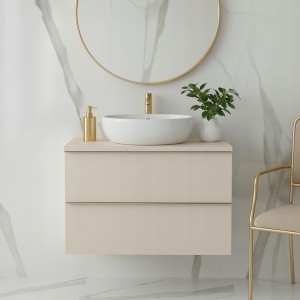 Szafka łazienkowa z blatem ONE 60 cm kaszmir 2 szuflady 