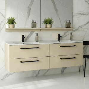Szafka łazienkowa z umywalką ONE 120 cm kaszmir 4 szuflady