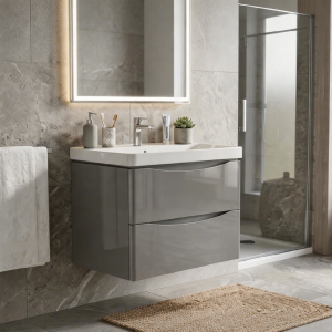 AUSTIN szafka podumywalkowa wisząca 60 cm szary połysk