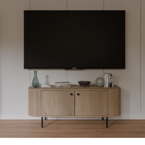 Szafka RTV MAVI 123 cm ryflowana Dąb cremona