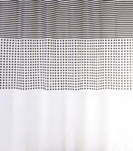 MALTA zasłonka prysznicowa czarny/biały