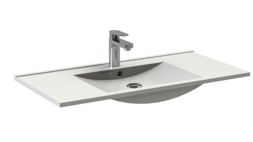 Prezentacja umywalki ceramicznej VIGO SLIM o szerokości 80 cm